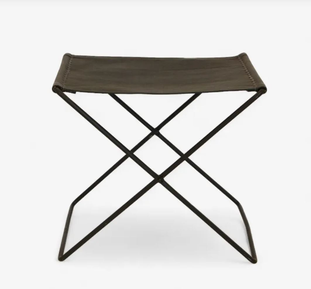 Warwick Black Leather & Iron Stool | Pre Order Now |  Arriving October