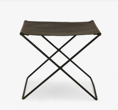 Warwick Black Leather & Iron Stool | Pre Order Now |  Arriving October