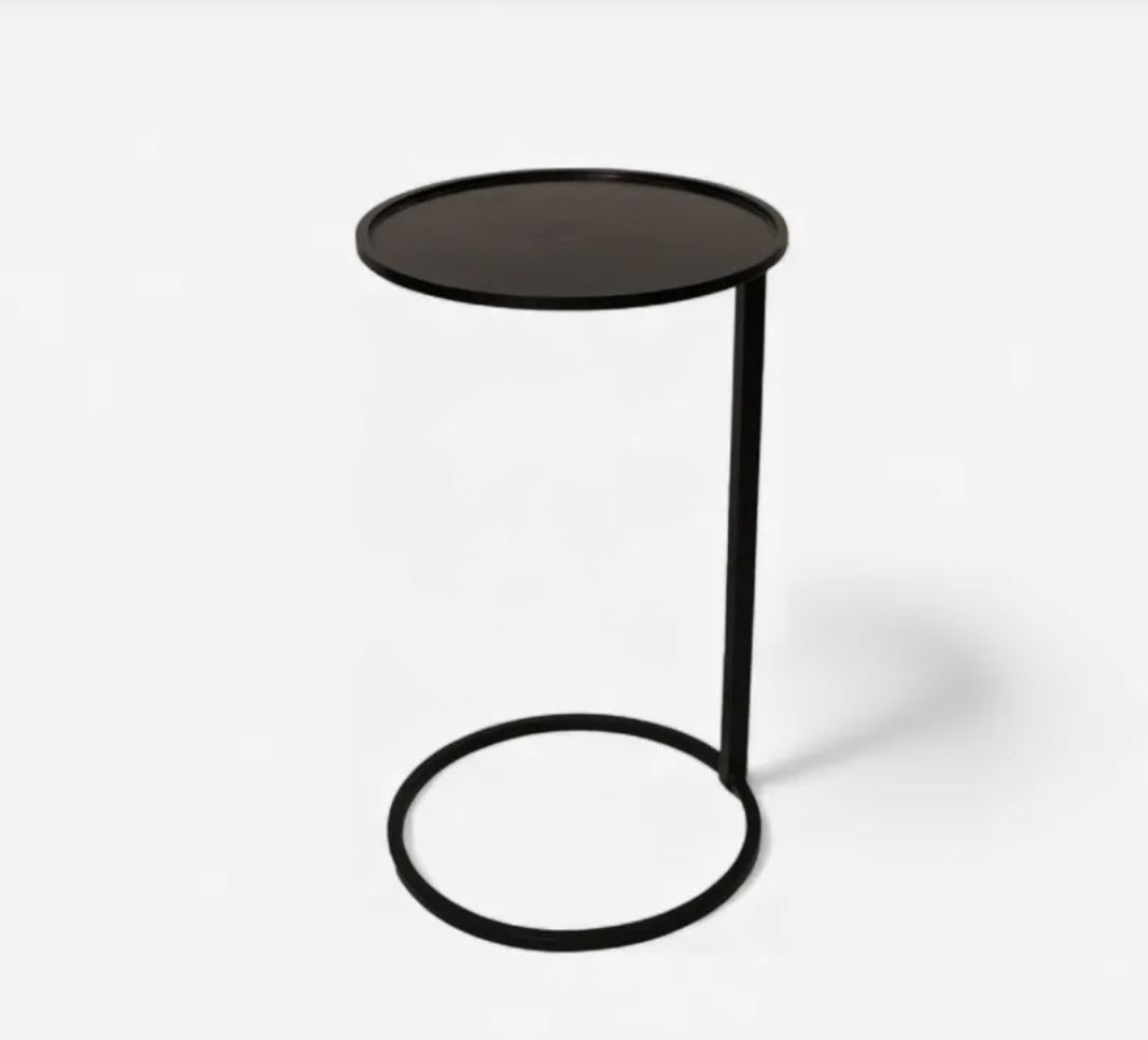 Black Circle Round Couch Side Table - Pre Order