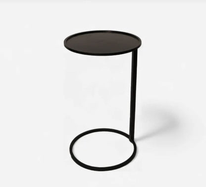 Black Circle Round Couch Side Table - Pre Order
