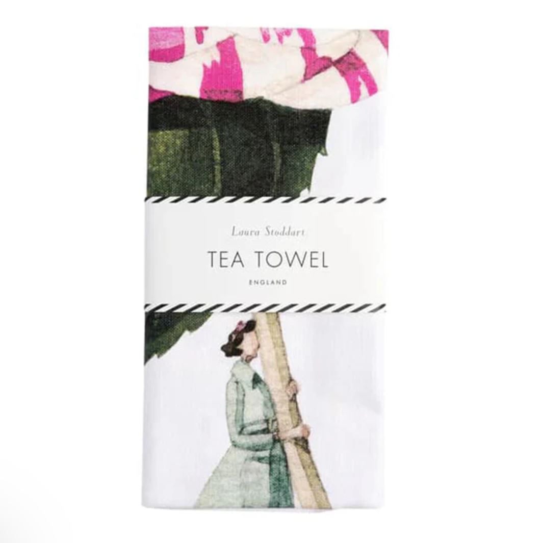 Laura Stoddart Camelia In Bloom Tea Towel