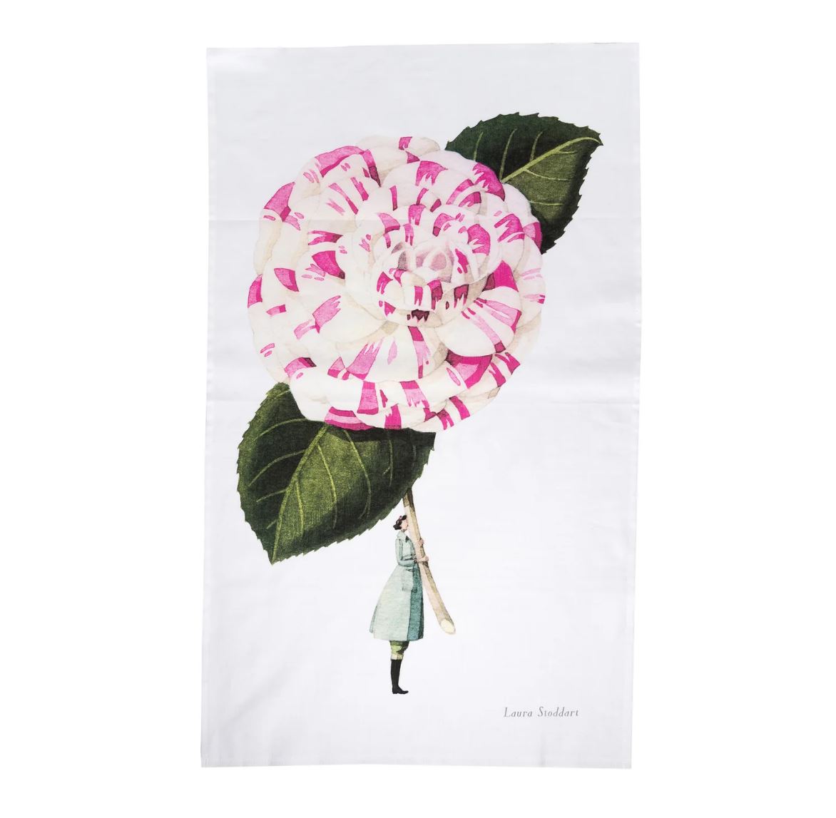Laura Stoddart Camelia In Bloom Tea Towel