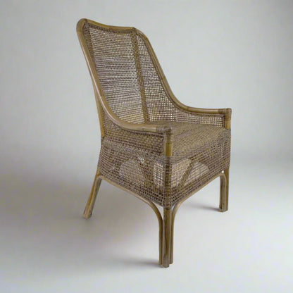 Wicker chair on a white background