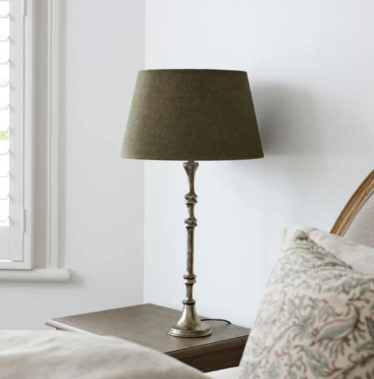 Chelsea Antique Silver Lamp Base - Arriving July