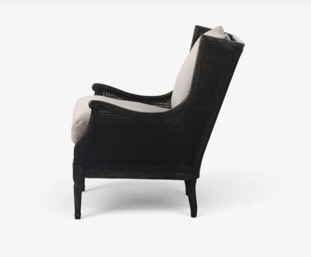 Chester Rattan & Timber Black Occasional Chair | Pre Order Now | Arriving November (Copy)