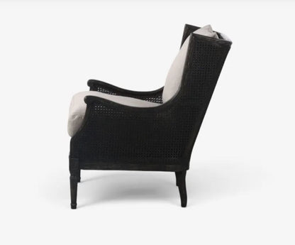 Chester Rattan & Timber Black Occasional Chair | Pre Order Now | Arriving November (Copy)