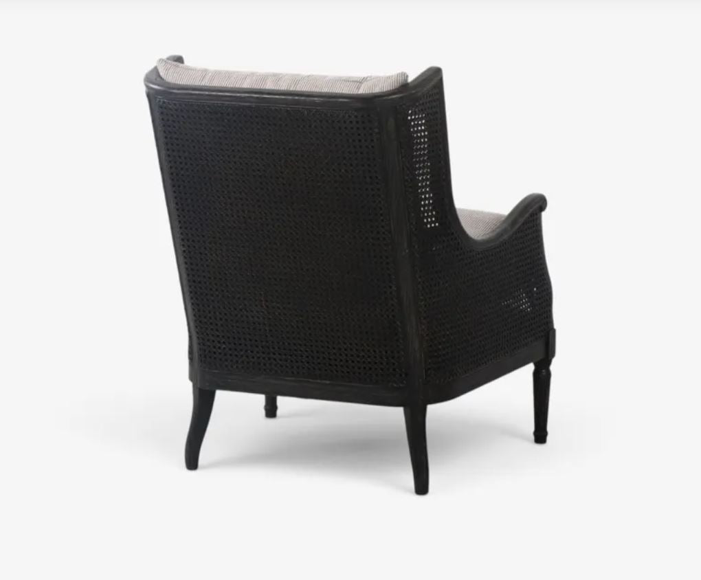 Chester Rattan & Timber Black Occasional Chair | Pre Order Now | Arriving November (Copy)