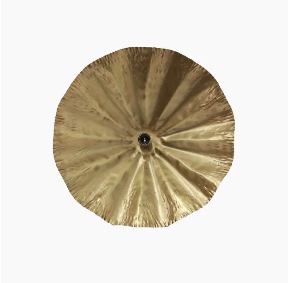 Fiorella Crimped Black & Gold Pendant | In Stock & Ready To Ship