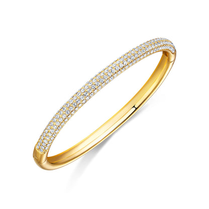 Austrian Pave Crystal Bangle Bracelet