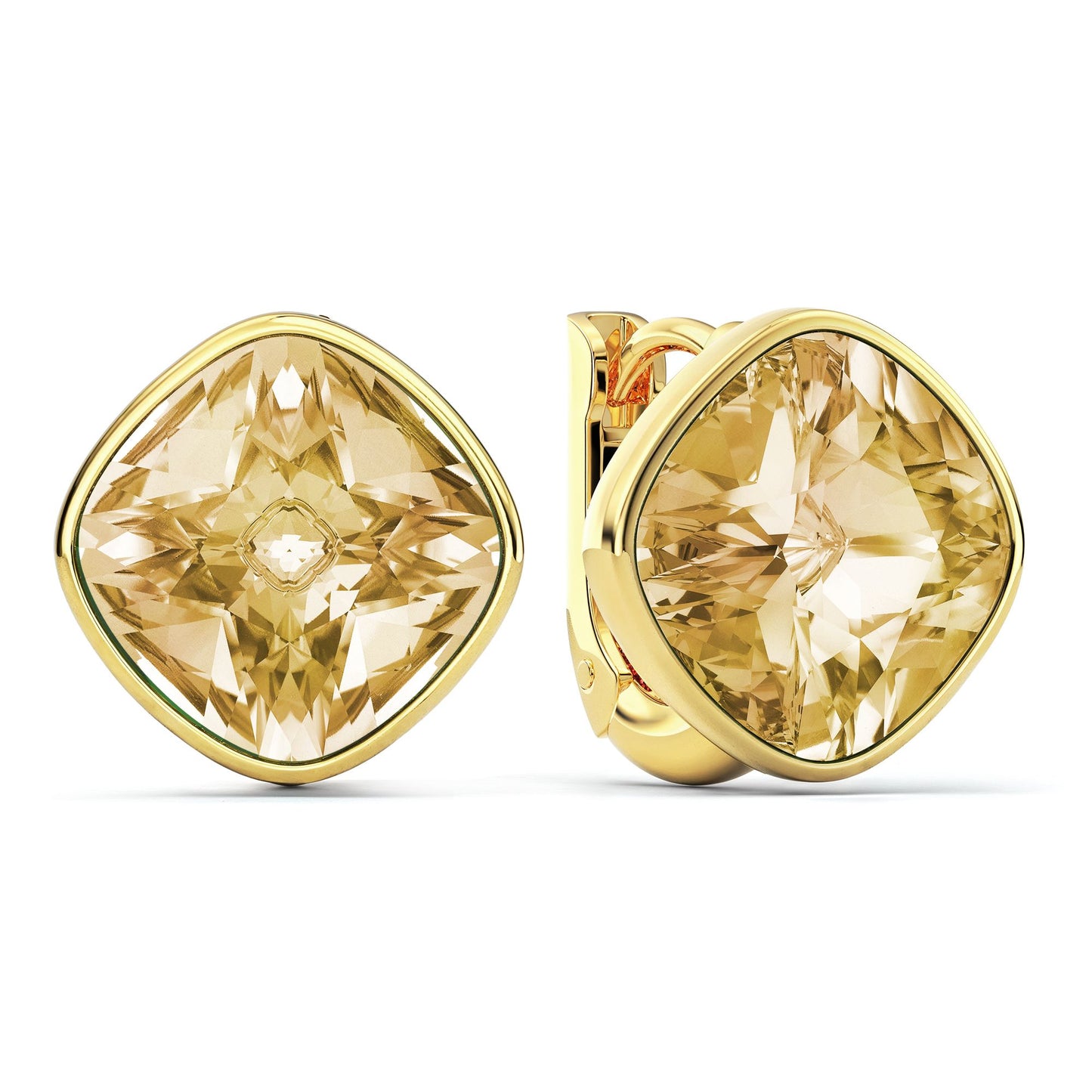 Crystal Golden Hoop Earrings - Gold Plated