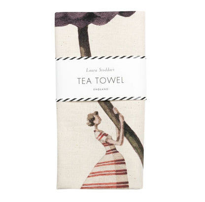 Laura Stoddart Dahlia In Bloom Tea Towel