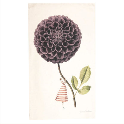 Laura Stoddart Dahlia In Bloom Tea Towel
