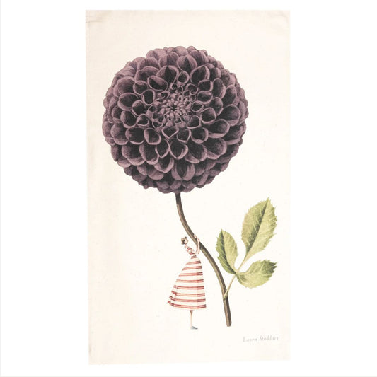 Laura Stoddart Dahlia In Bloom Tea Towel