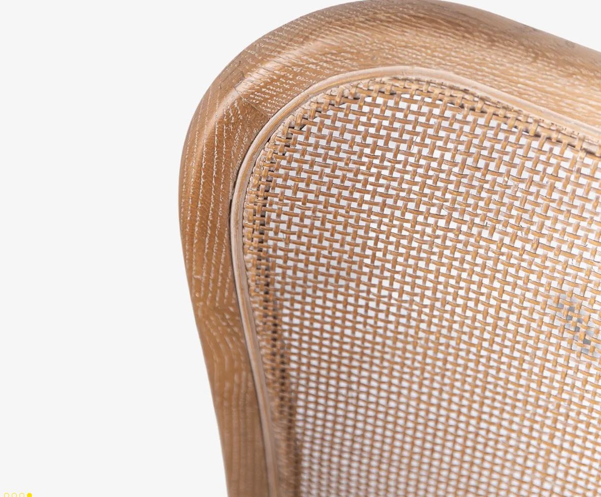 Emelia Natural Rattan & Linen Dining Chair