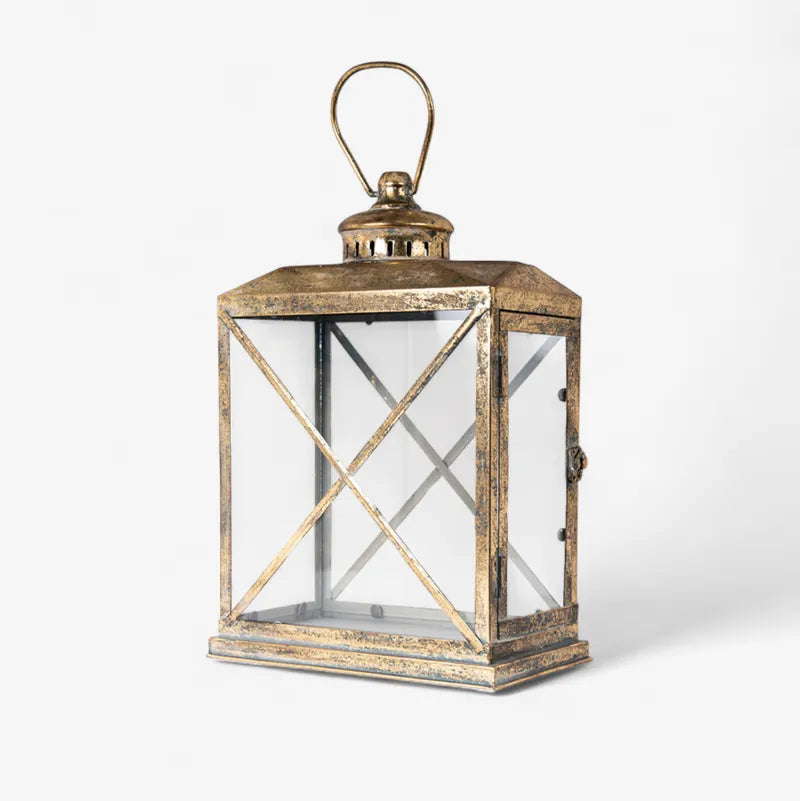 Calypso Aged Gold Lantern - Small