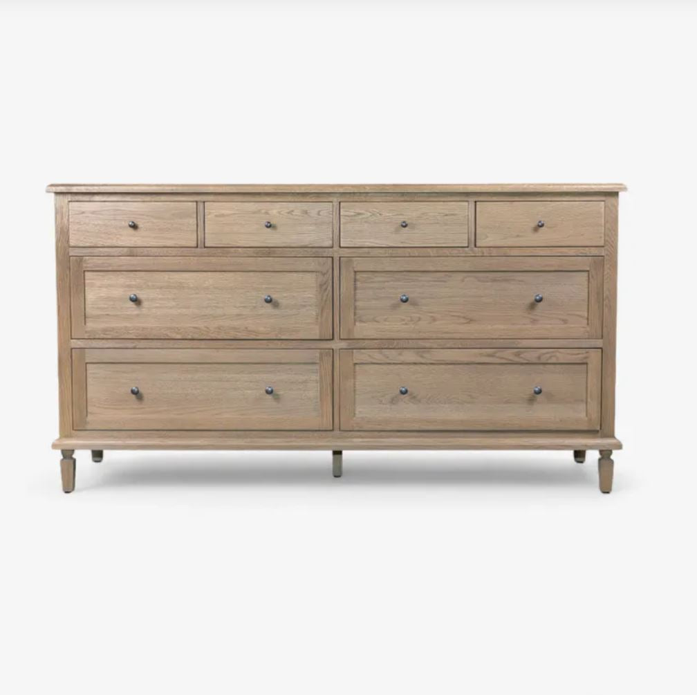 Freya Oak Double Chest Of Drawers - In Stock & Ready To Ship