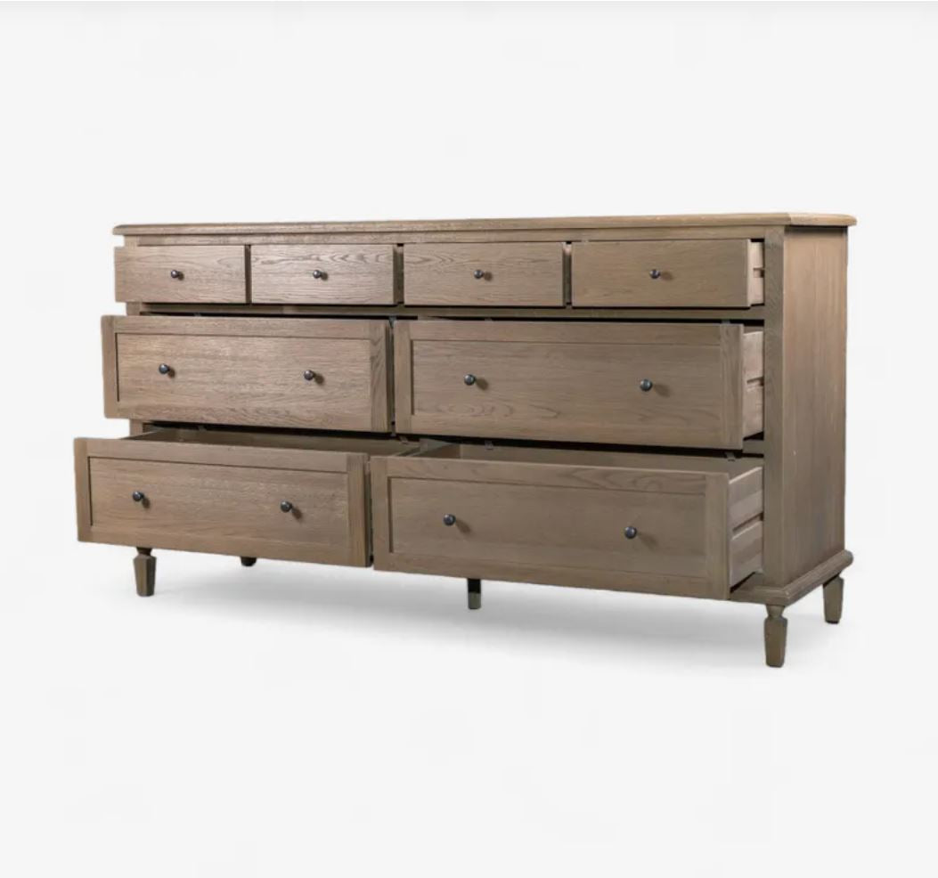 Freya Oak Double Chest Of Drawers - In Stock & Ready To Ship