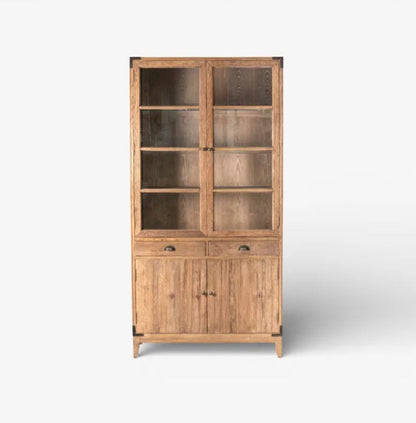 Baldwin Oak & Glass Bookcase Cabinet | Pre Order Now |  Arriving Mid October