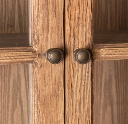 Baldwin Oak & Glass Bookcase Cabinet | Pre Order Now |  Arriving Mid October