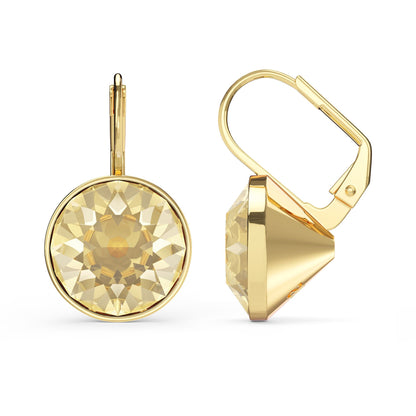 Golden Crystal Gold Plated Drop Earrings