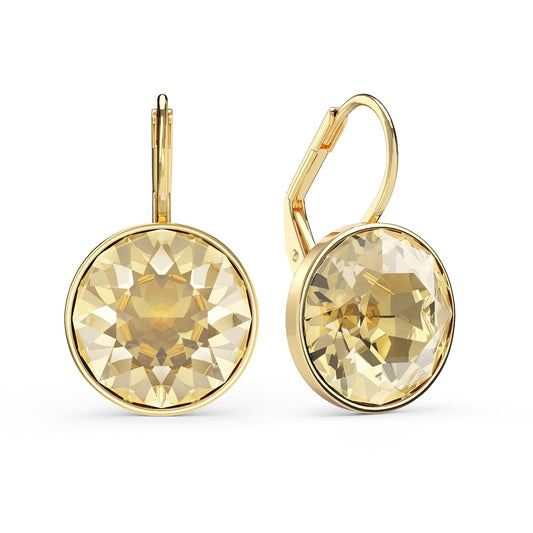 Golden Crystal Gold Plated Drop Earrings