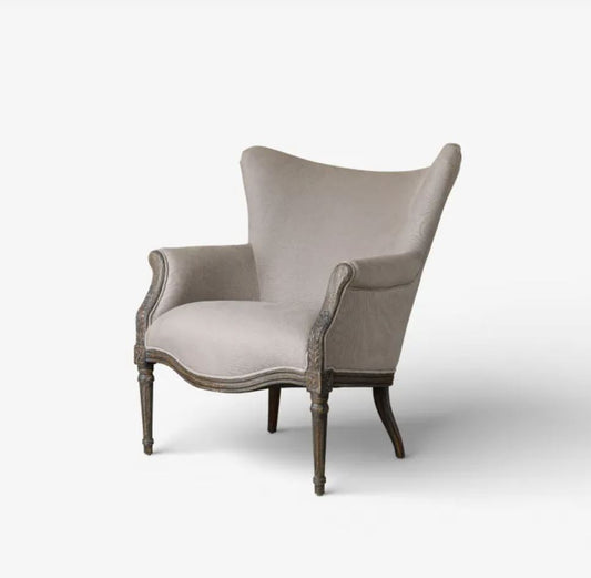 Grace Linen & Oak Armchair | In Stock & Ready To Ship