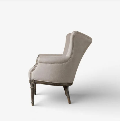 Grace Linen & Oak Armchair - Online Exclusive