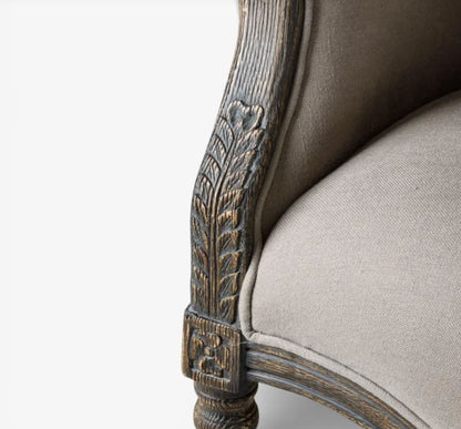 Grace Linen & Oak Armchair - Online Exclusive