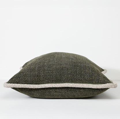 Dark Olive Textured Cushion 57cm x 57cm