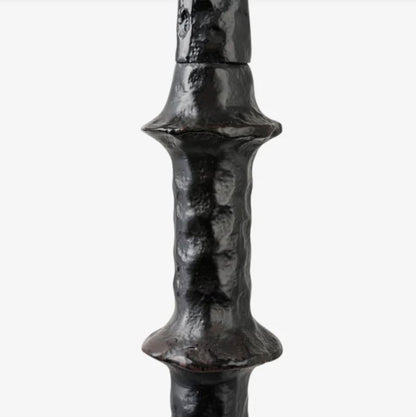 Black Iron Hammered Floor Lamp Base