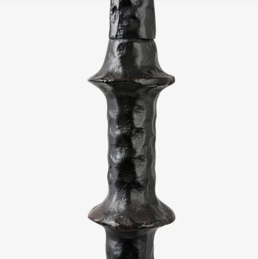 Black Iron Hammered Floor Lamp Base