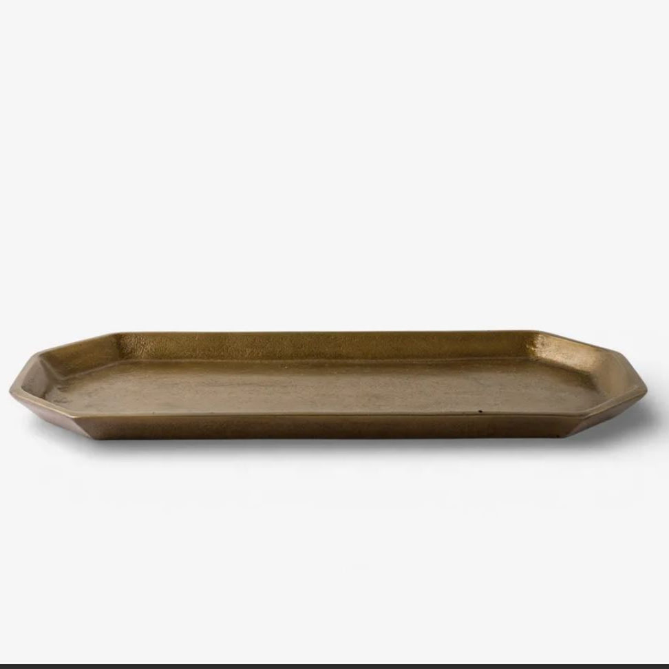 Hex Bronze Metal Tray