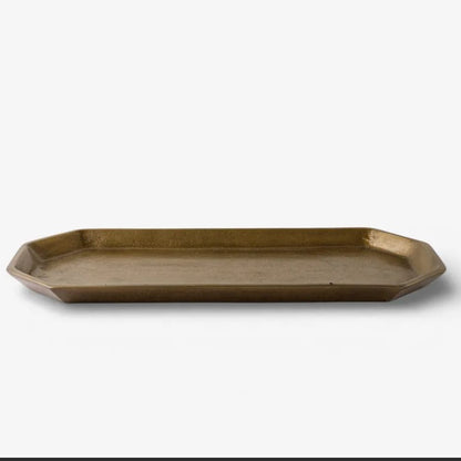 Hex Bronze Metal Tray