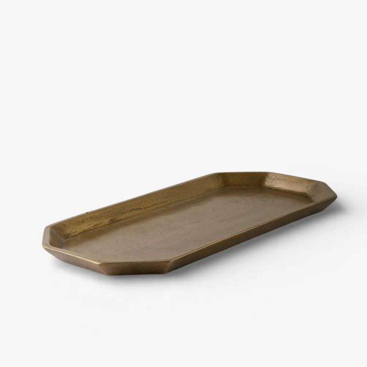 Hex Bronze Metal Tray
