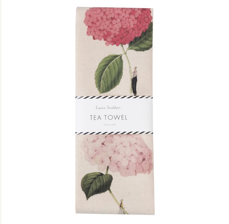 Laura Stoddart Hydrangeas In Bloom Tea Towel