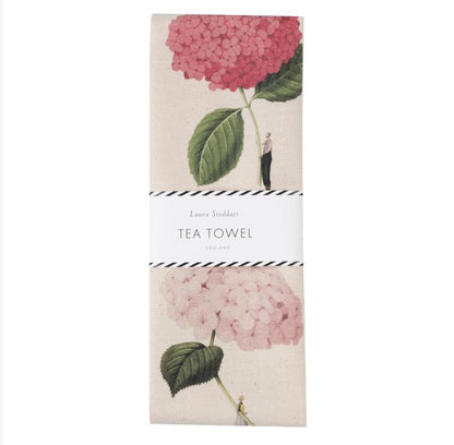 Laura Stoddart Hydrangeas In Bloom Tea Towel