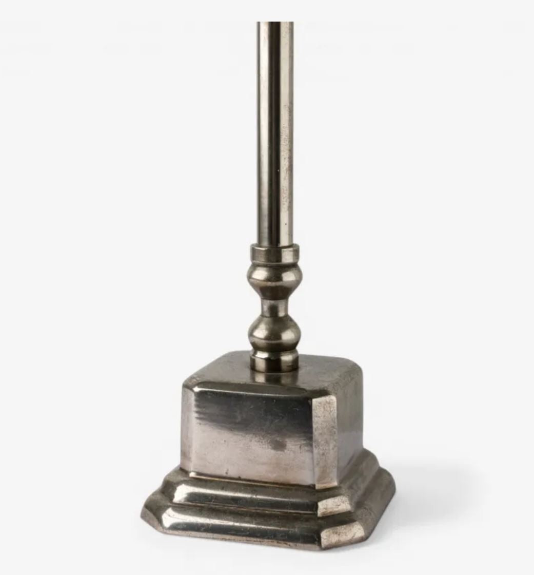Ella Antique Silver Square Small Lamp Base - Arriving June