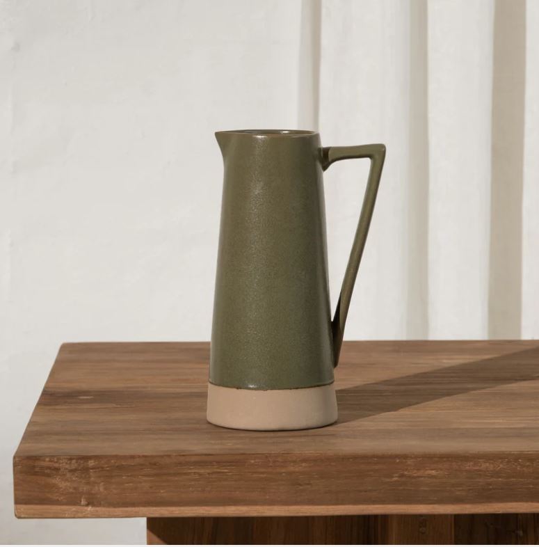 Sana Ceramic Jug - Olive