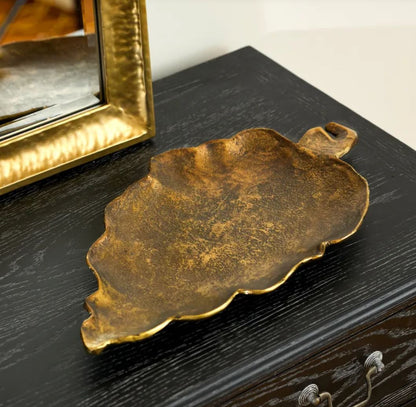 Aged Gold Leaf Plate