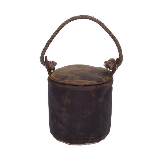 Aged Leather Door Stop