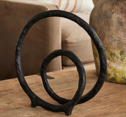 Blackened Bronze Ribbon Sculpture