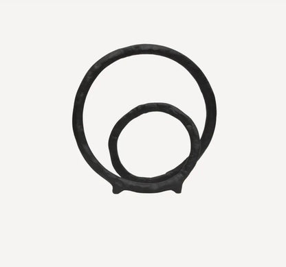 Blackened Bronze Ribbon Sculpture