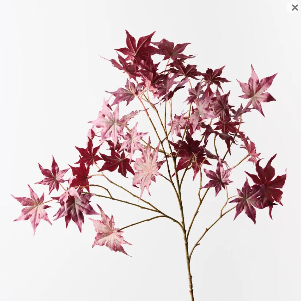 Burgundy Japanese Maple Leaf Spray - 98cm L