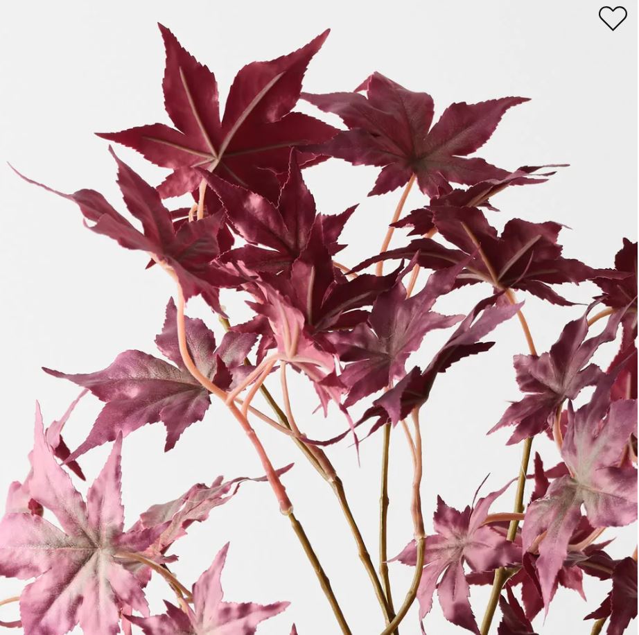 Burgundy Japanese Maple Leaf Spray - 98cm L