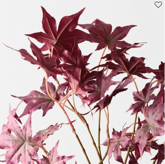 Burgundy Japanese Maple Leaf Spray - 98cm L