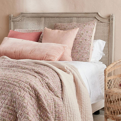 Marlow King Distressed Rattan Bed Head - In Stock & Ready To Ship