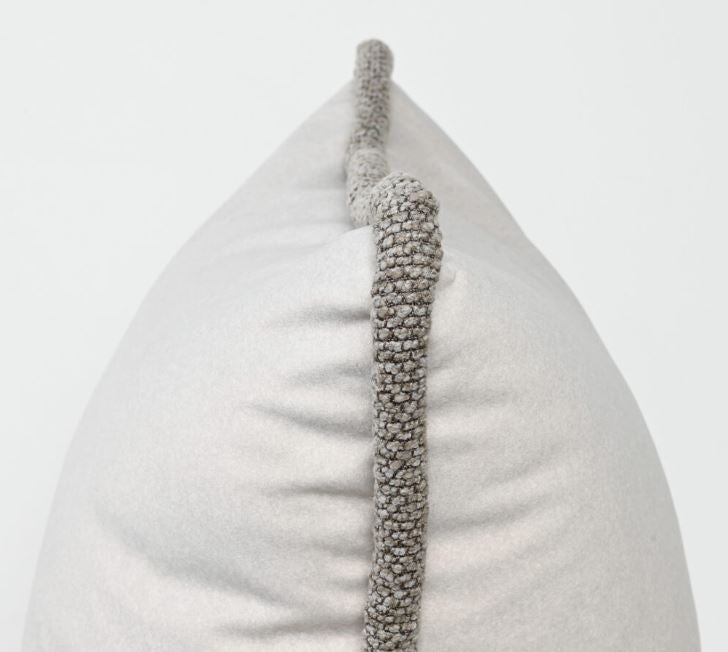 Mohair Cushion with Textured Trim - 60cm x 60cm
