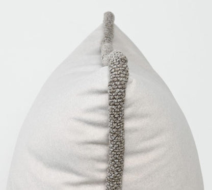 Mohair Cushion with Textured Trim - 60cm x 60cm