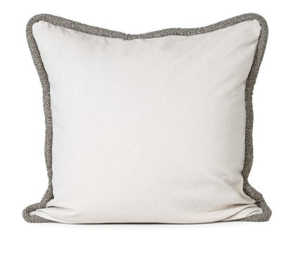 Mohair Cushion with Textured Trim - 60cm x 60cm