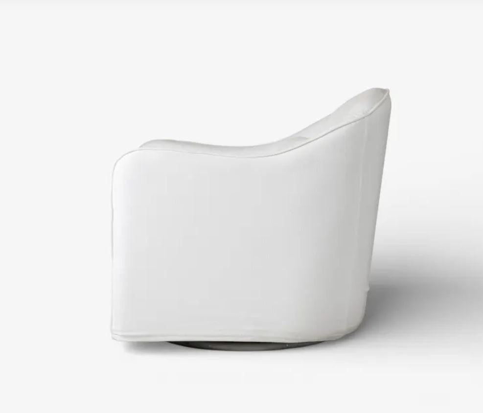 White modern chair on a white background